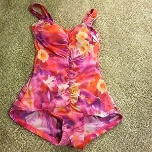 Modest full coverage swimsuit one piece